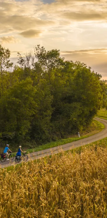 Coucher de soleil sur la Voie Bressane