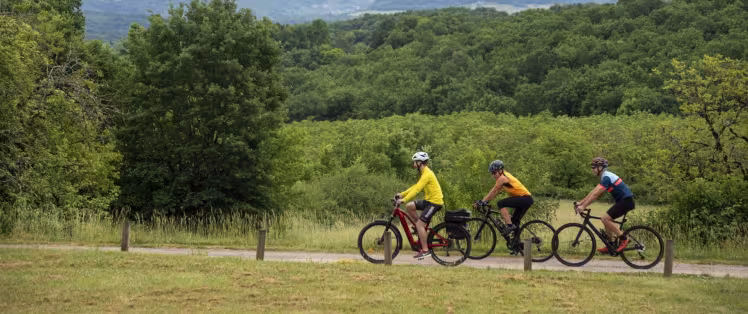 Voyageurs à vélo sur La Vagabonde