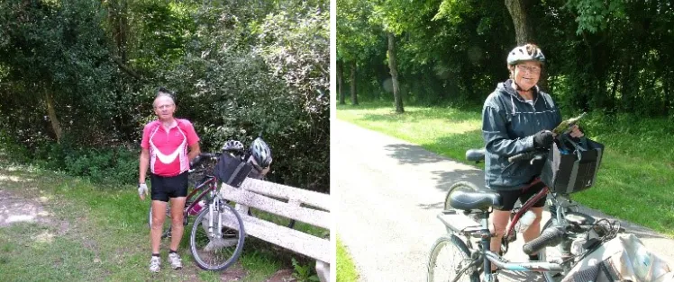 Daniel et Fernande à vélo
