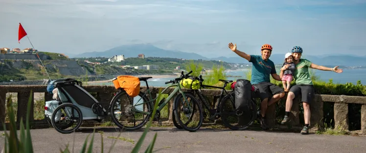 Départ d'un voyage à vélo en famille sur la Vélosud