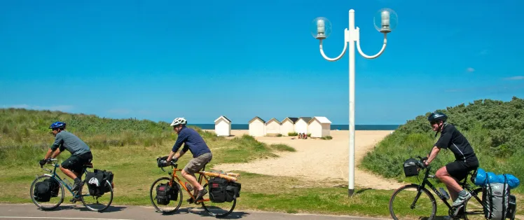 La côte de Nacre à vélo à Ouistreham