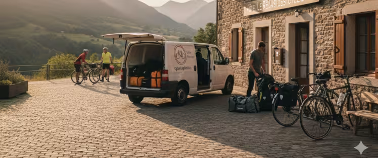 Transfert de bagages à vélo