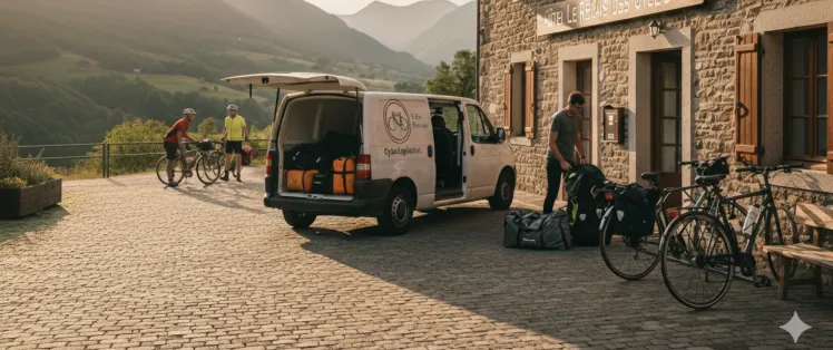 Transfert de bagages à vélo