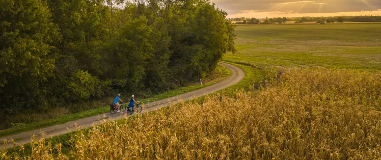 Coucher de soleil sur la Voie Bressane