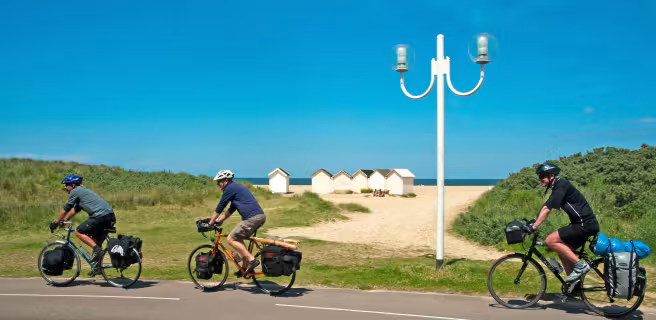 La côte de Nacre à vélo à Ouistreham