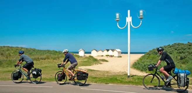 La côte de Nacre à vélo à Ouistreham