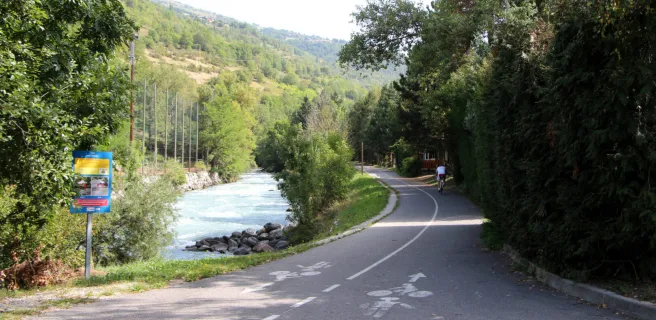 Départ de la piste cyclable