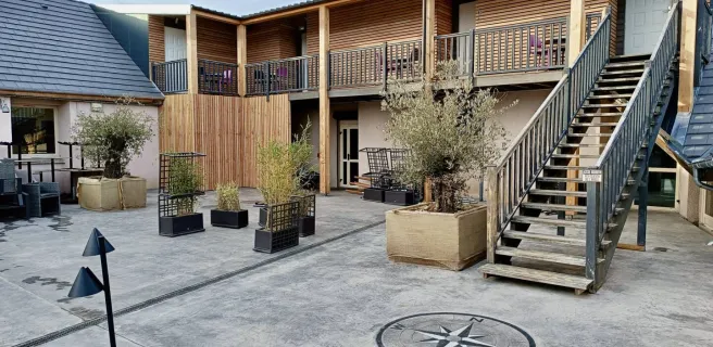 Terrasse, accès chambre