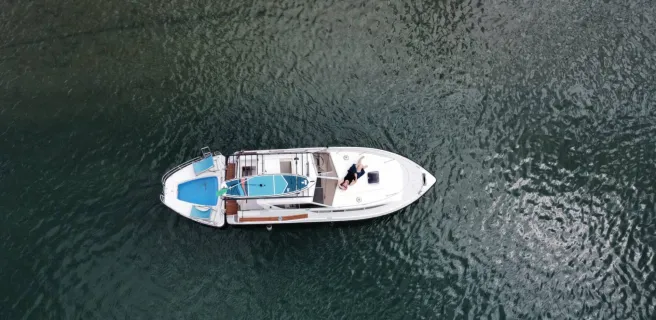 Vue aérienne depuis le Rhône