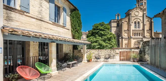 Terrasse avec piscine de Boutique