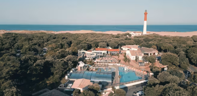 Vue aérienne camping