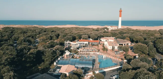 Vue aérienne camping