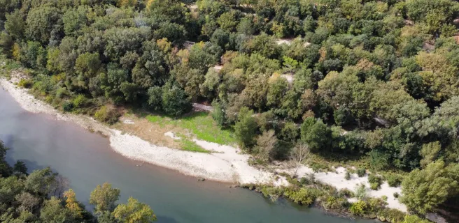 Domaine des Bords de Cèze - Vue plage privée