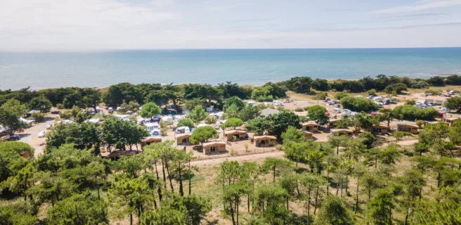 Vue aérienne du camping