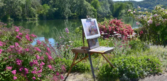 jardinavecchevalet@Michel Ratel, atelier galerie du bord de Seine