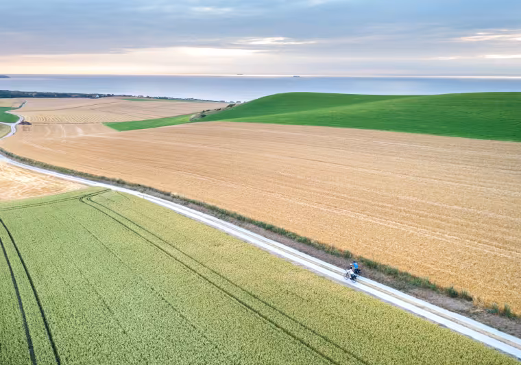 Vers le grand bleu à vélo sur la Côte d'Opale