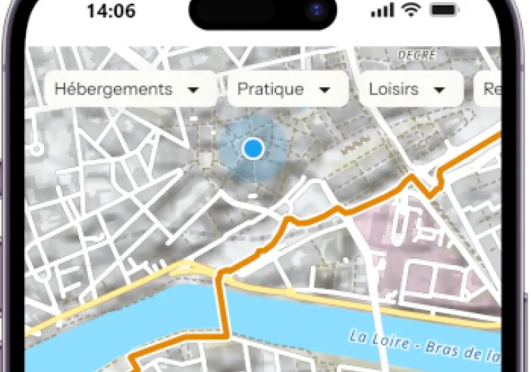 Application France Vélo Tourisme - être géolocalisé