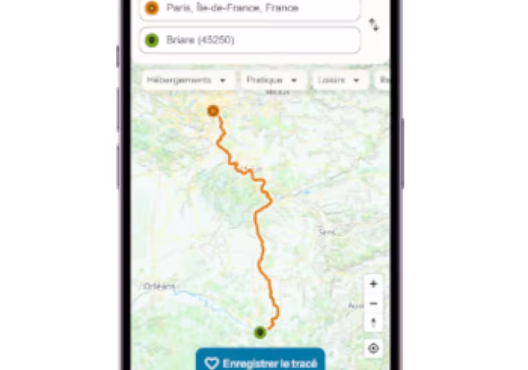 Application France Vélo Tourisme - Tracer un parcours