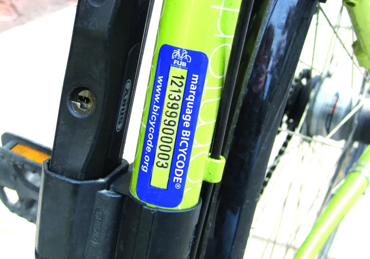 Marquage de votre vélo avec Bicycode