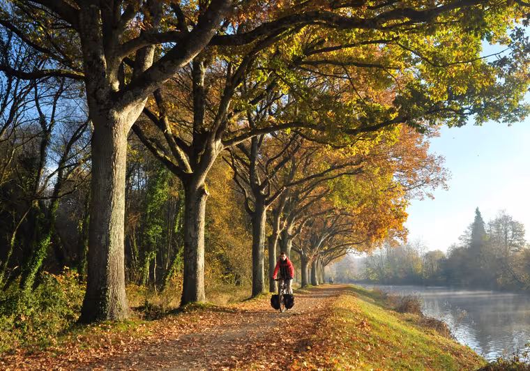 Le canal de Nantes à Brest en Automne vers Pontivy