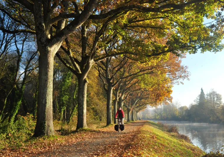 Le canal de Nantes à Brest en Automne vers Pontivy