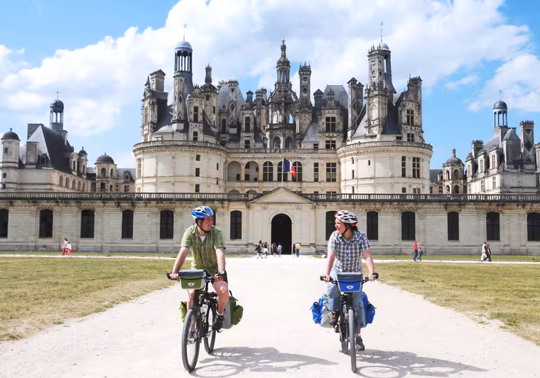 Le château de Chambord à vélo
