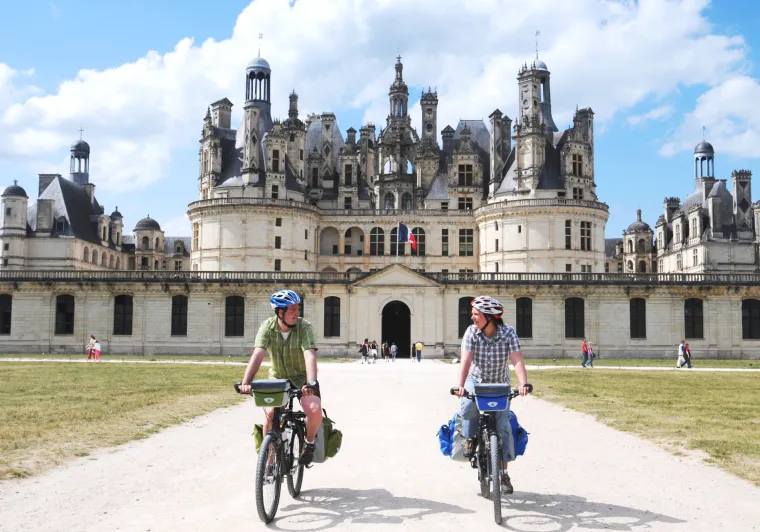 Le château de Chambord à vélo