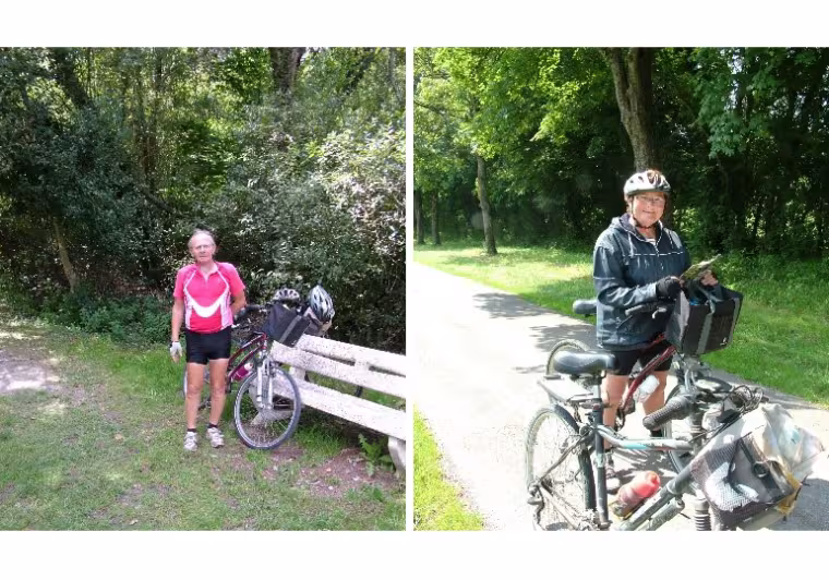 Daniel et Fernande à vélo