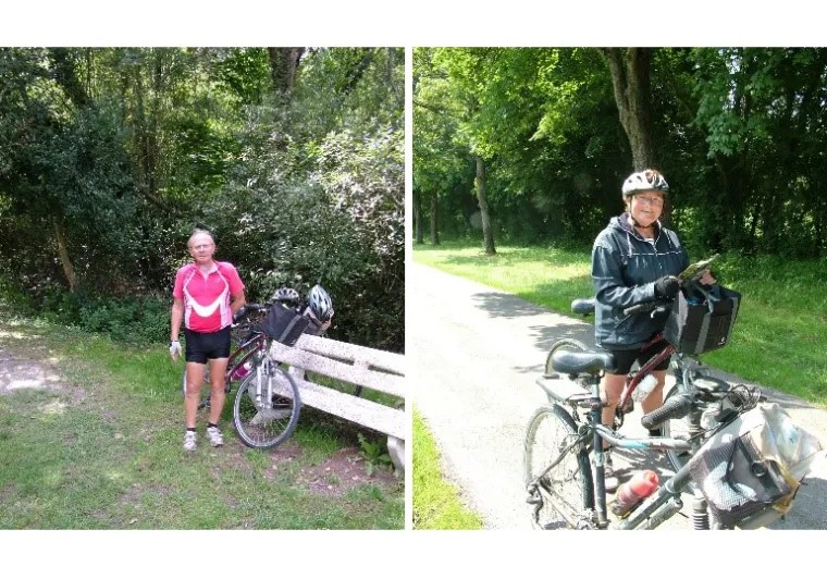 Daniel et Fernande à vélo