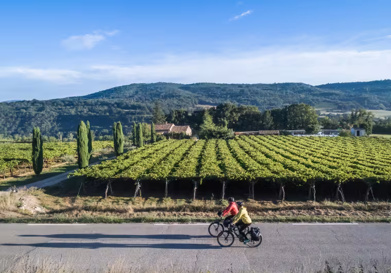 Le Luberon à vélo à Coustellet