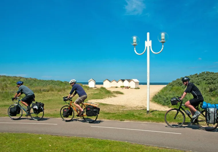 La côte de Nacre à vélo à Ouistreham