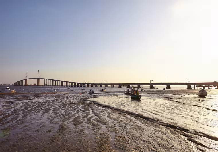 Couché de soleil sur le Pont de St-Nazaire