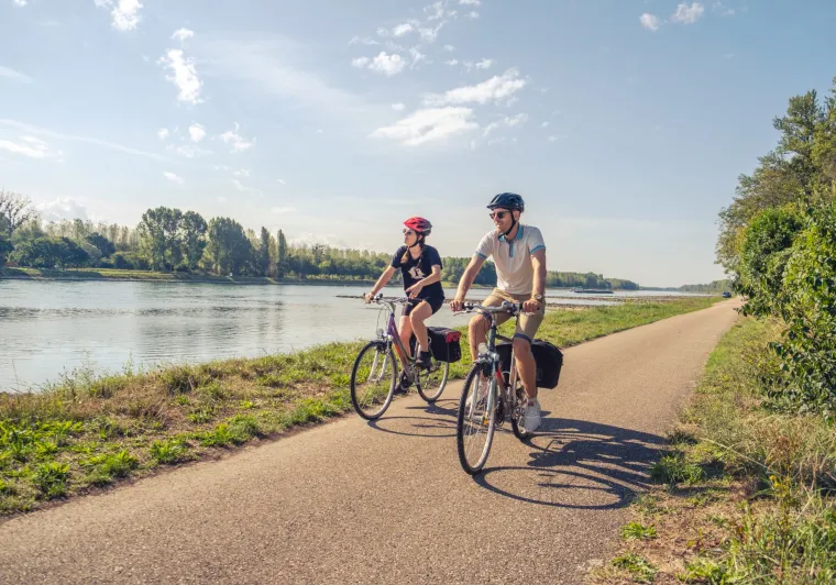 Sur l'Eurovelo 15 vers la réserve naturelle du delta de la Sauer