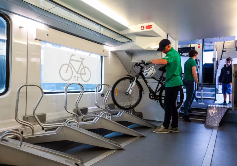 Wagon vélo dans le Train Vélo Loire