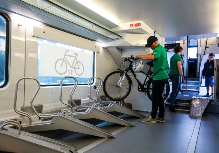 Wagon vélo dans le Train Vélo Loire