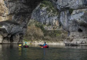 Bikeraft dans les gorges de l'Ardèche