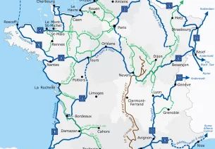 Carte itinéraires France Vélo Tourisme