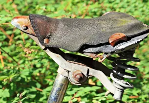 Selle de vélo usée
