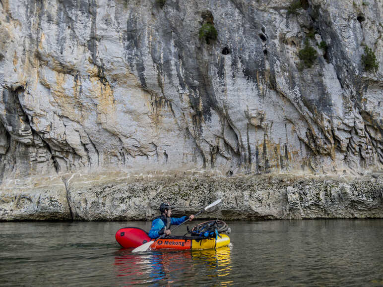 Bikeraft dans les gorges de l'Ardèche