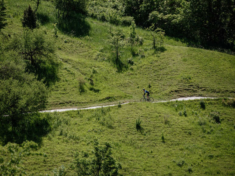 Chemin à vélo en Normandie