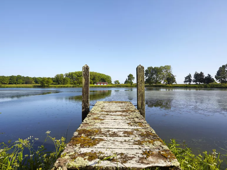 Vue du ponton sur le Canal de la Martinière