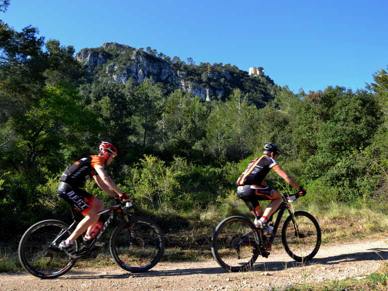 Chemin de VTT en Espagne