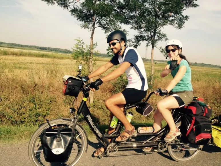 L'Eurovelo 6 en tandem avec remorque