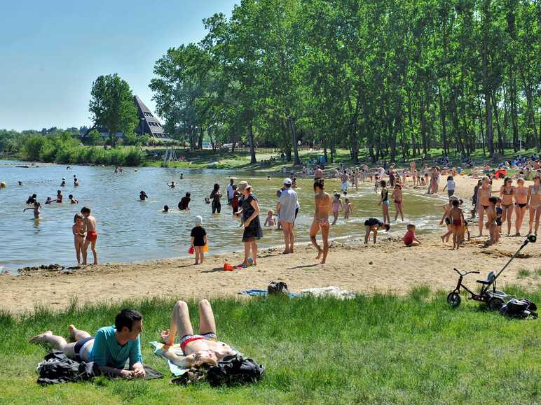 Baignade au lac de Maine à Angers