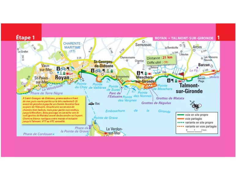 Carte du Routard du Canal des 2 Mers à vélo