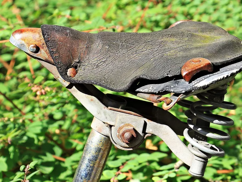 Selle de vélo usée