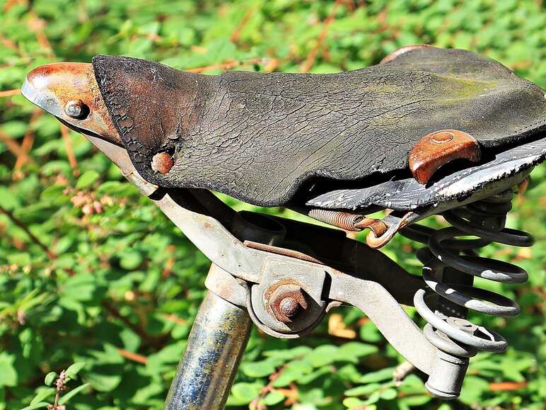 Selle de vélo usée