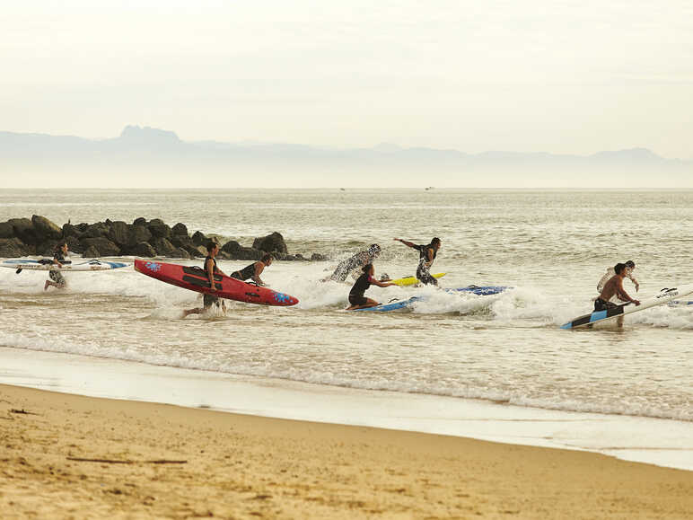 Surf sur la plage de Capbreton