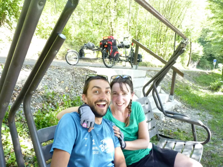 En tandem en couple sur l'EuroVelo 6