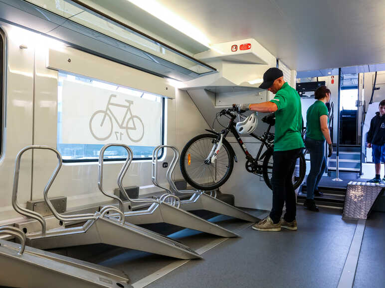 Wagon vélo dans le Train Vélo Loire